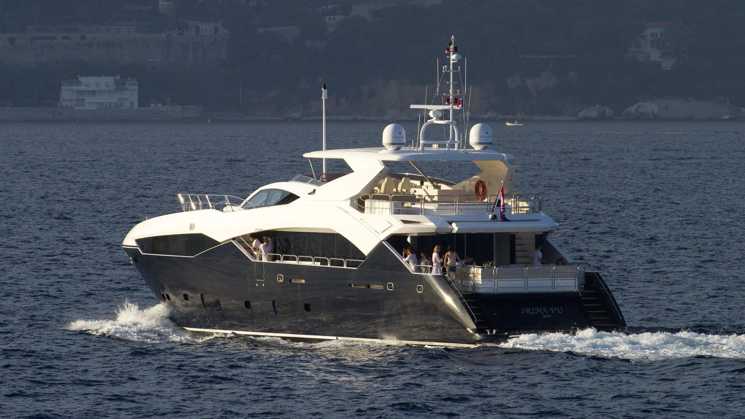 a boat on the water aboard IRINA VU Yacht for Sale
