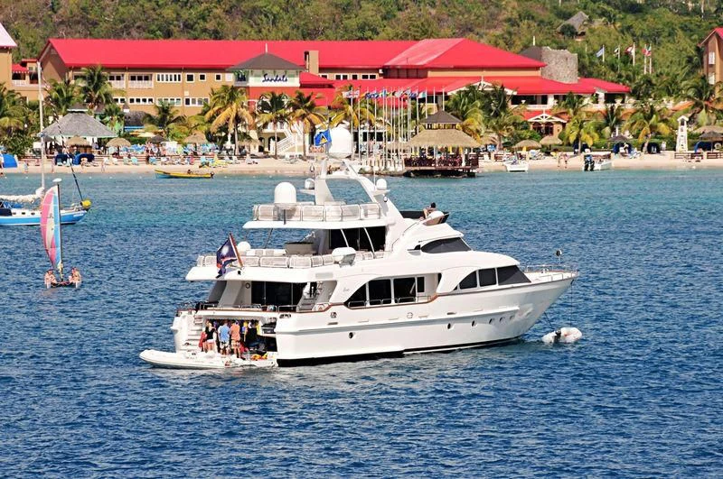 a boat on the water aboard KEIKI KAI Yacht for Sale