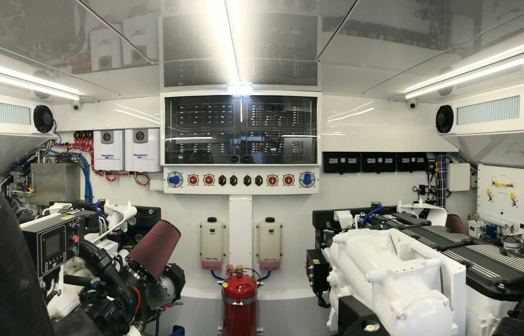 a room with machines and equipment aboard PRIVATEER Yacht for Sale