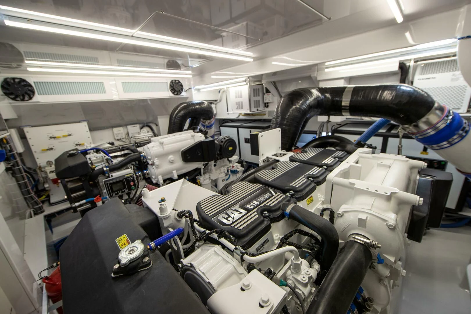 a large room full of luggage aboard PRIVATEER Yacht for Sale