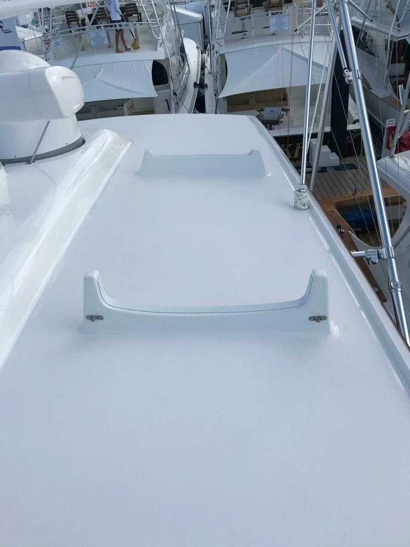 a white rectangular object on a white surface aboard PRIVATEER Yacht for Sale