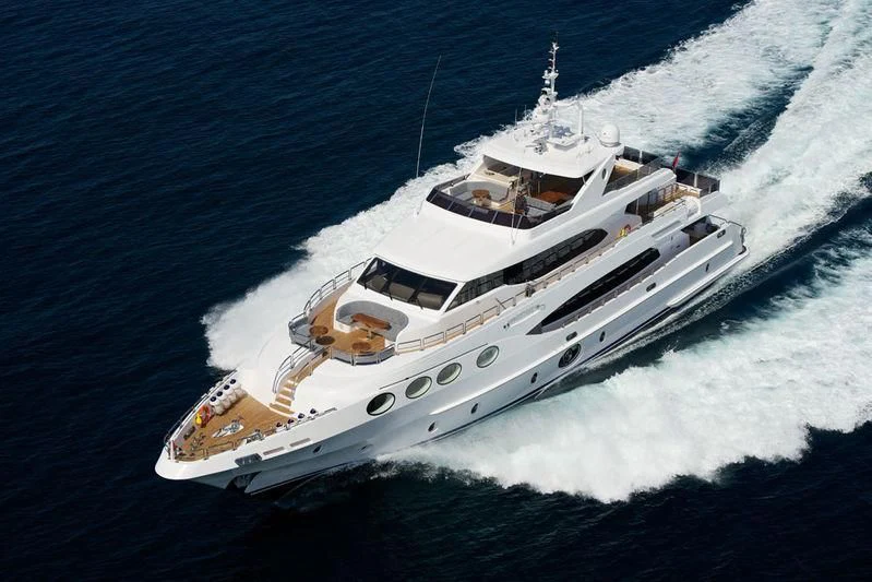 a boat on the water aboard OCTOBER Yacht for Sale