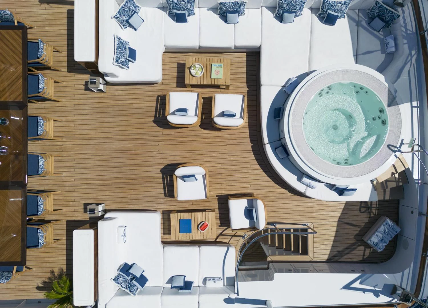 a satellite view of a planet aboard SYNTHESIS 66 Yacht for Sale