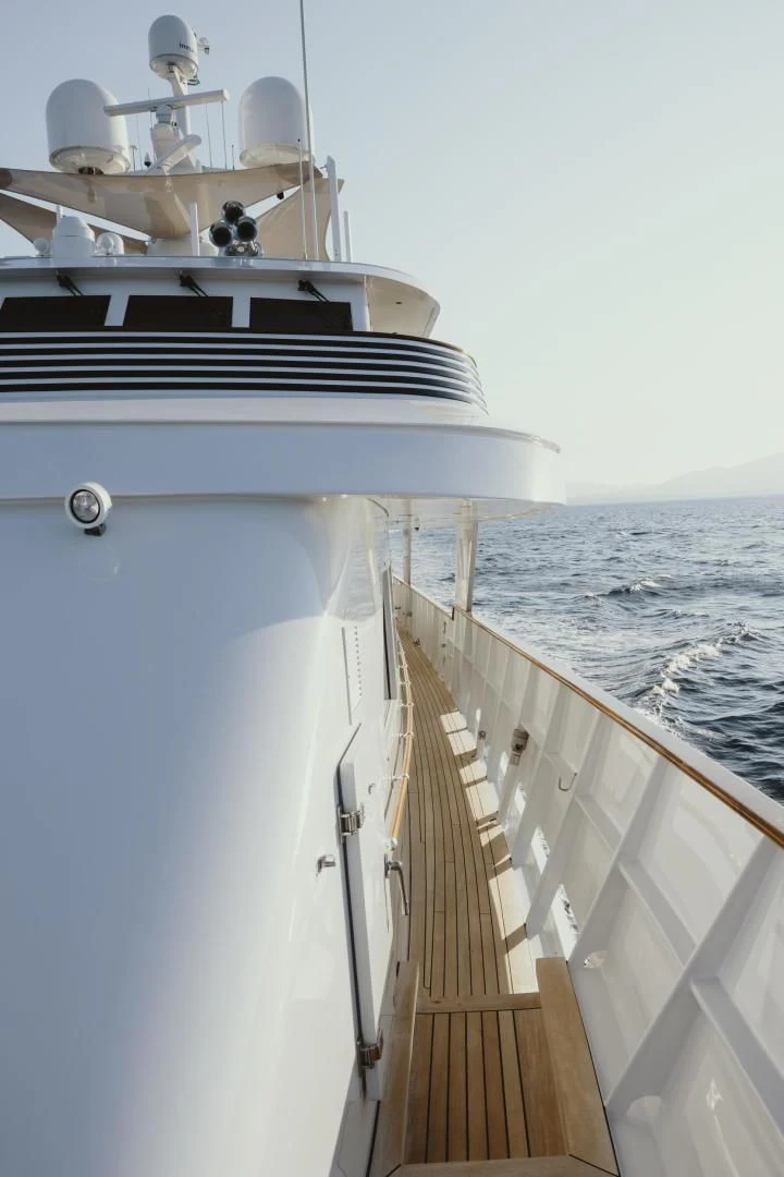 a boat on the water aboard SYNTHESIS 66 Yacht for Sale