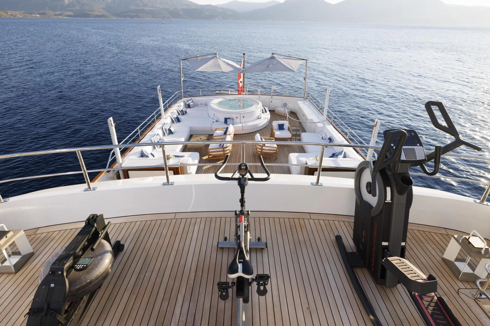 a boat on the water aboard SYNTHESIS 66 Yacht for Sale