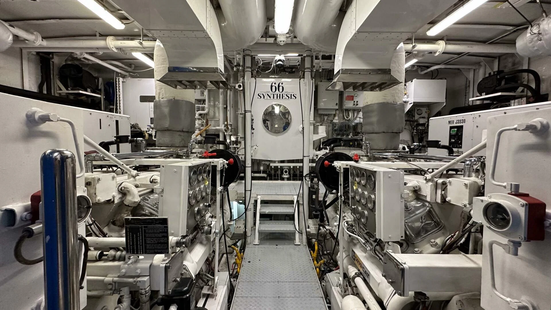 a room with machinery aboard SYNTHESIS 66 Yacht for Sale