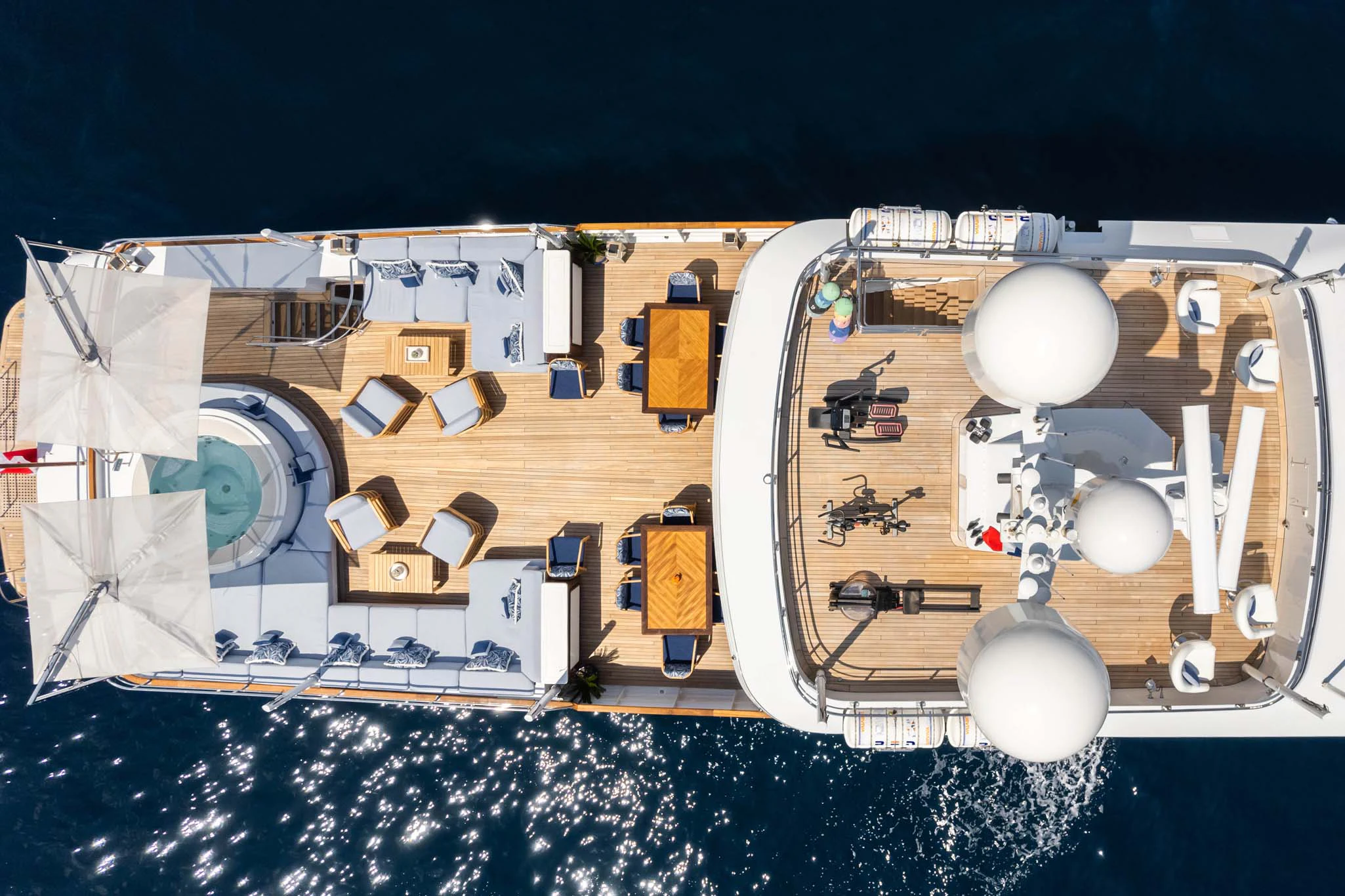 a satellite view of a satellite aboard SYNTHESIS 66 Yacht for Sale