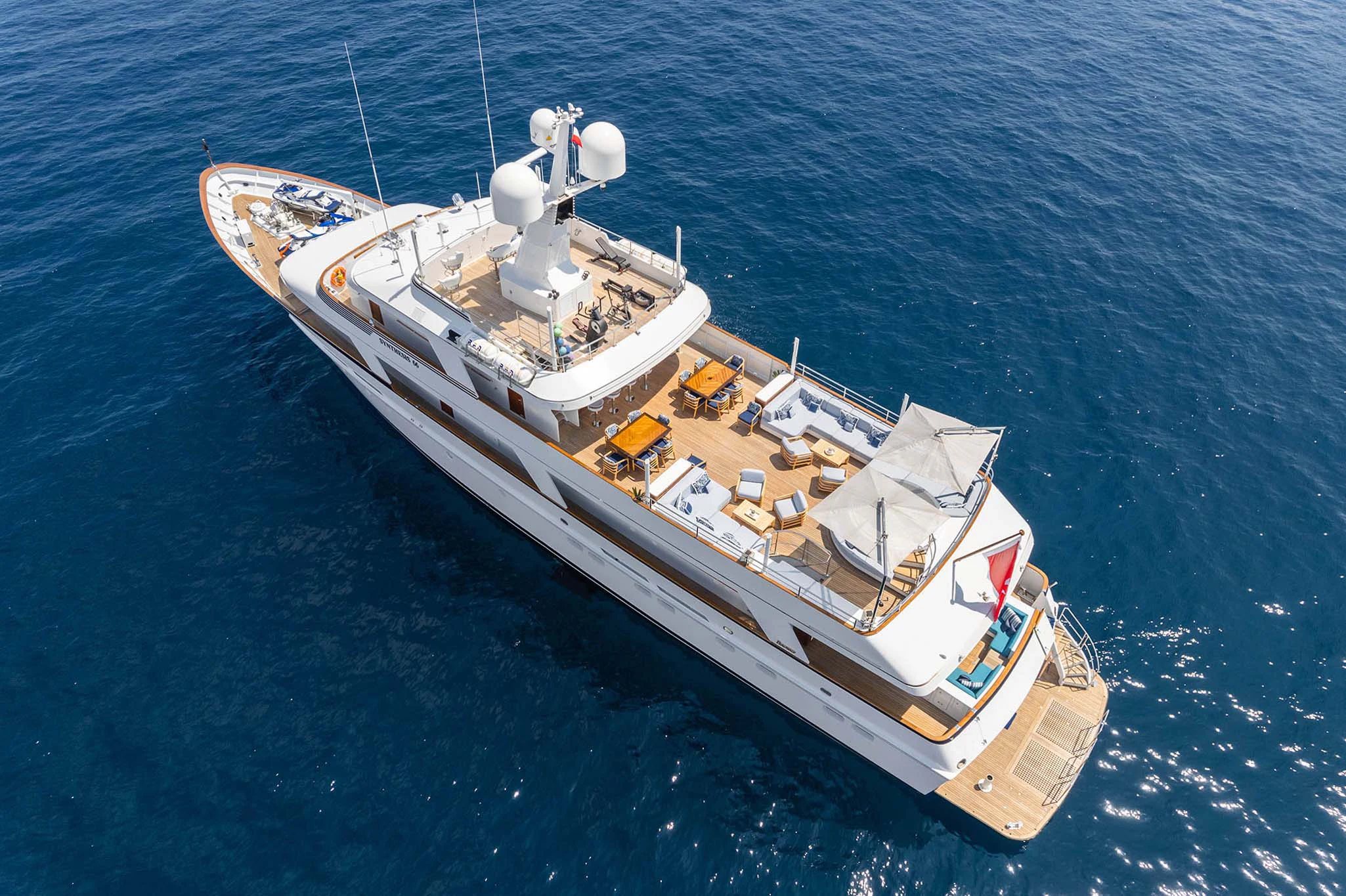 a ship in the water aboard SYNTHESIS 66 Yacht for Sale
