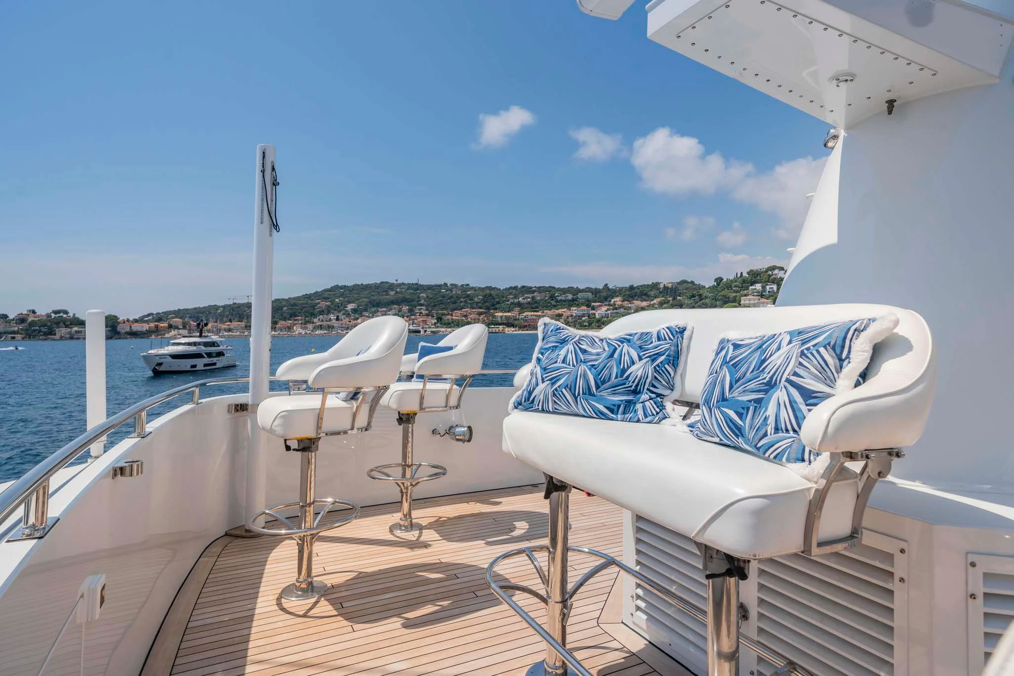 a boat on the water aboard SYNTHESIS 66 Yacht for Sale