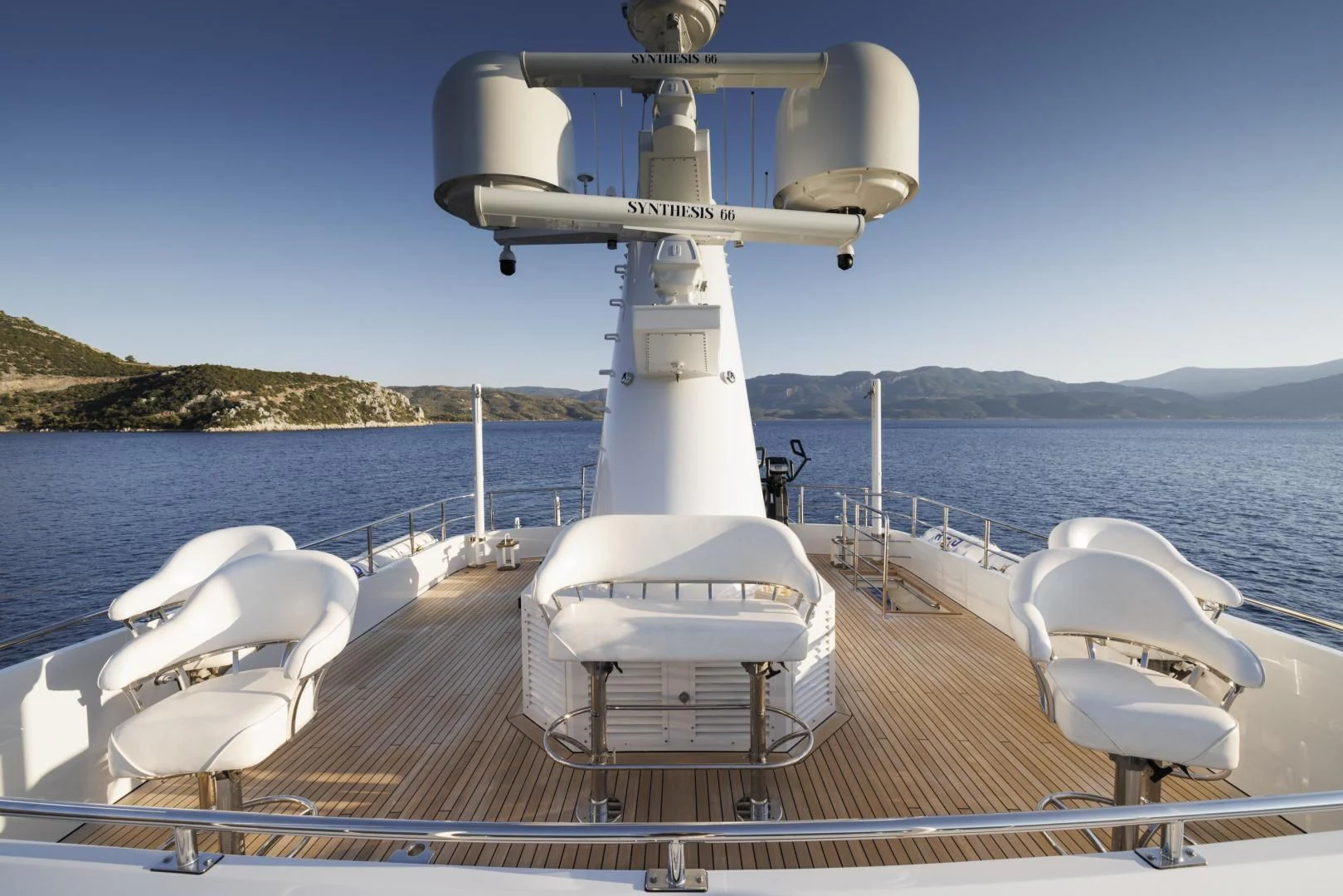 a boat on the water aboard SYNTHESIS 66 Yacht for Sale