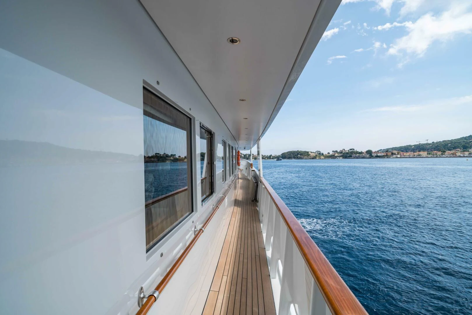 a boat on the water aboard SYNTHESIS 66 Yacht for Sale