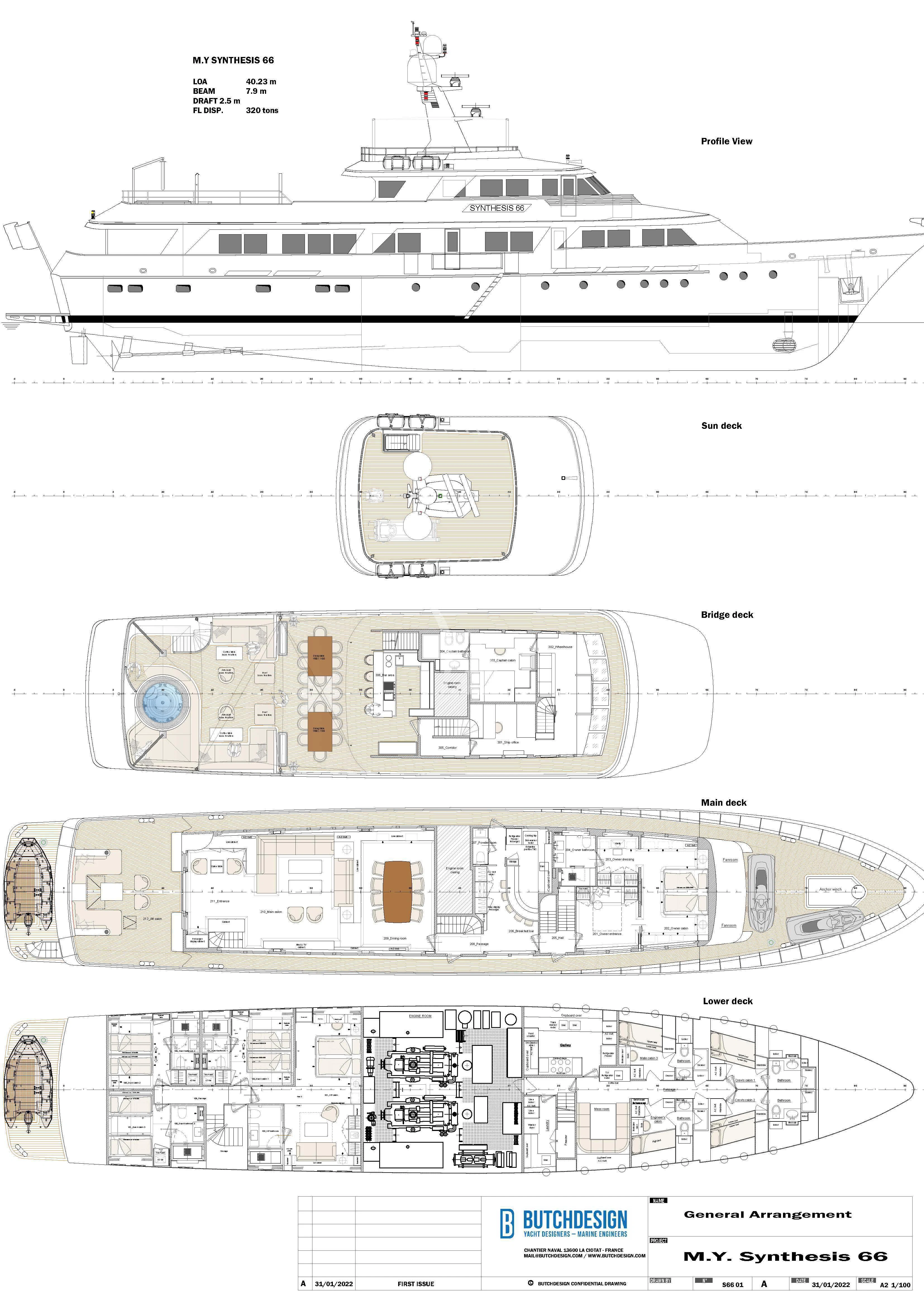 diagram aboard SYNTHESIS 66 Yacht for Sale