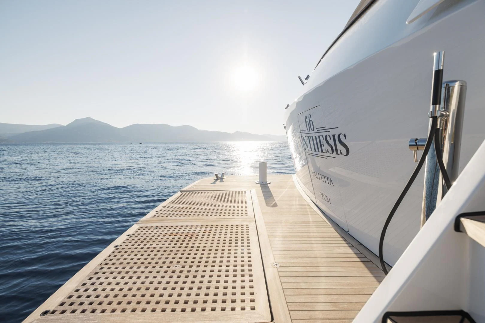 a boat on the water aboard SYNTHESIS 66 Yacht for Sale