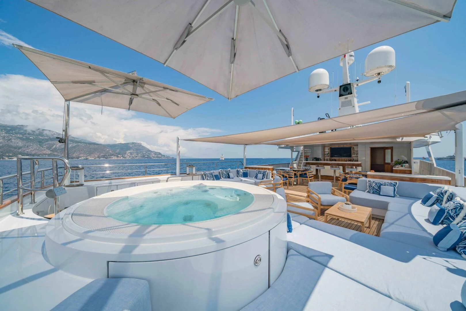 a pool on a boat aboard SYNTHESIS 66 Yacht for Sale