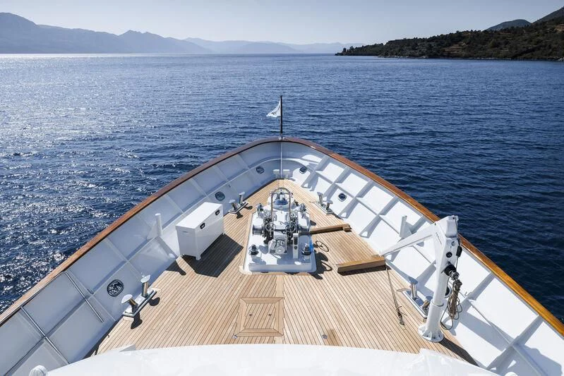 a boat on the water aboard SYNTHESIS 66 Yacht for Sale