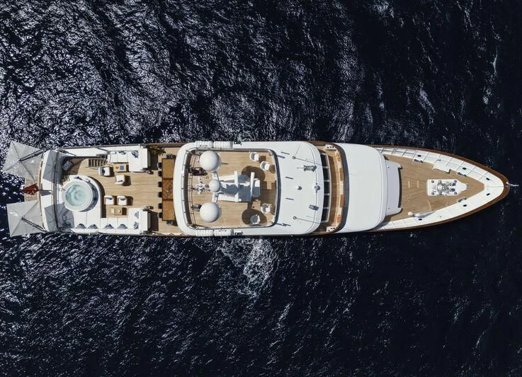 a gold metal object with a gold band on it aboard SYNTHESIS 66 Yacht for Sale