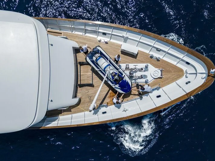 a satellite in space aboard SYNTHESIS 66 Yacht for Sale