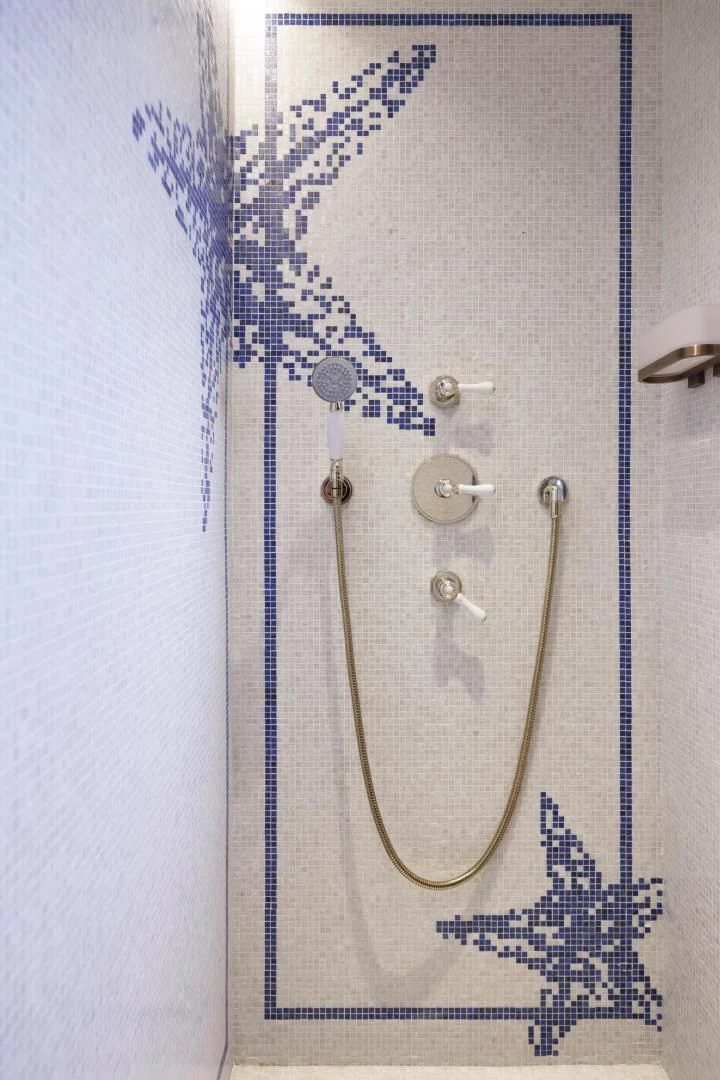 a white and blue piece of paper aboard SYNTHESIS 66 Yacht for Sale