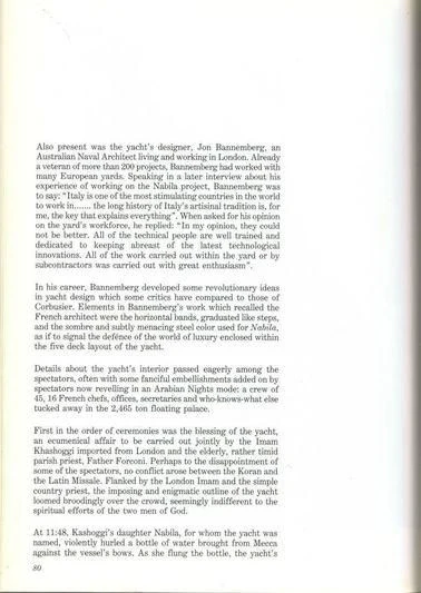 text, letter aboard KINGDOM 5KR Yacht for Sale
