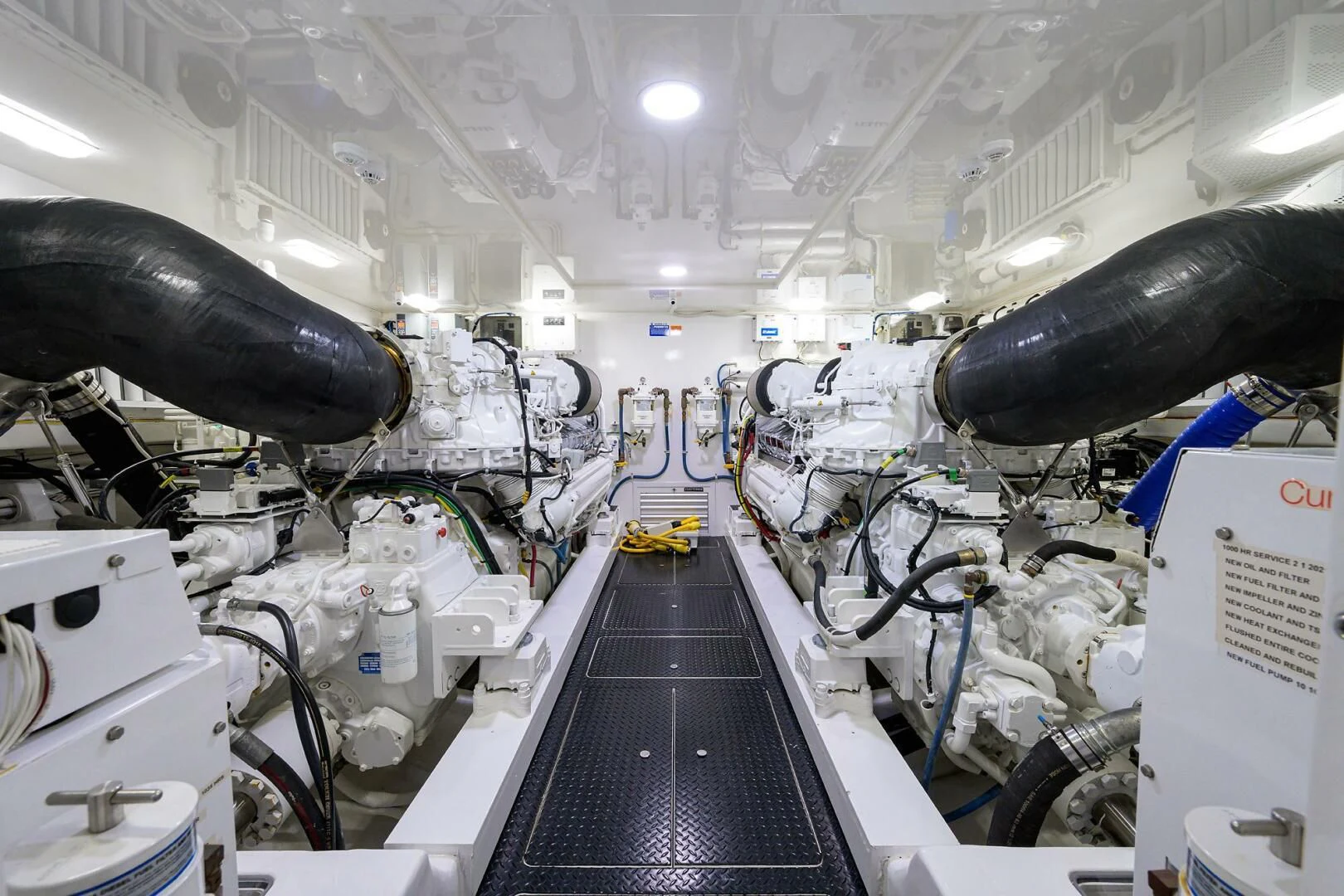 a large machine in a factory aboard 80' VIKING Yacht for Sale
