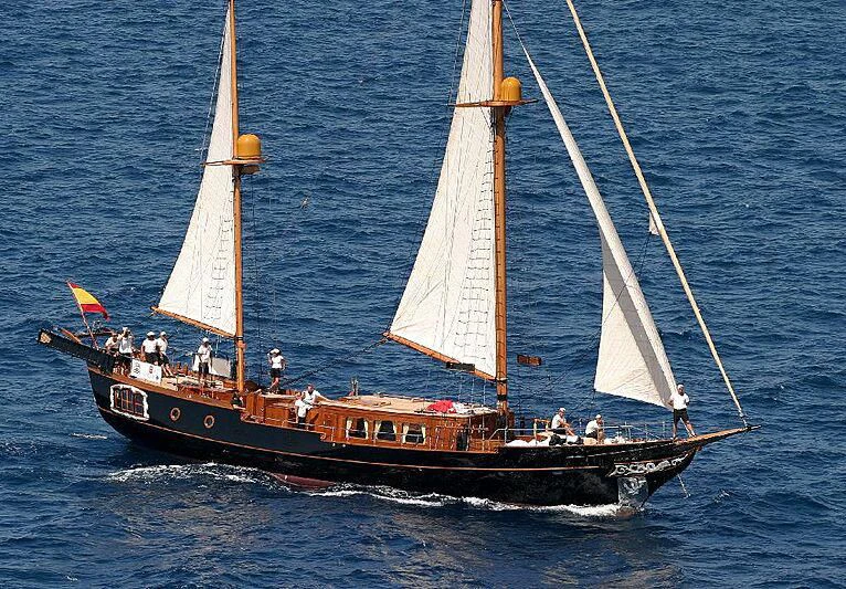 a boat with people on it aboard DOLPHIN Yacht for Sale
