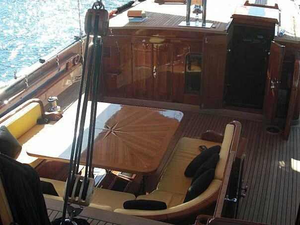 inside of a boat aboard DOLPHIN Yacht for Sale