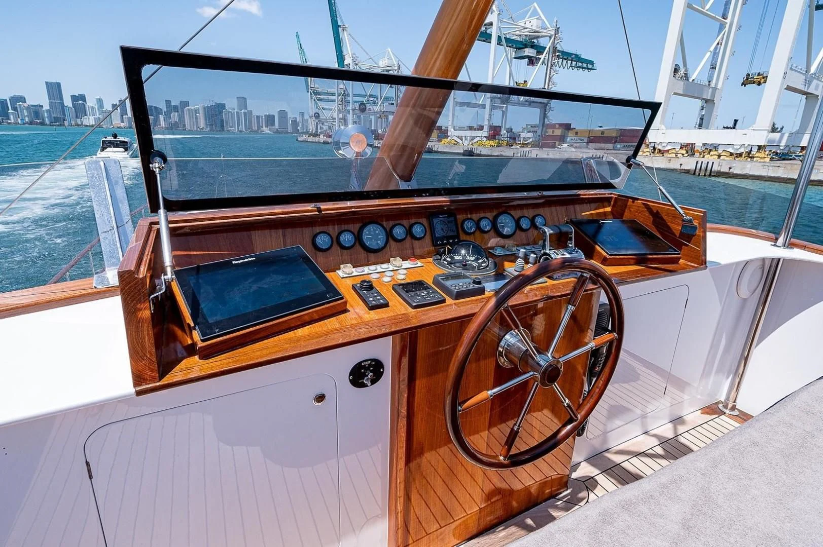 a boat with a laptop on the front aboard ATALI Yacht for Sale