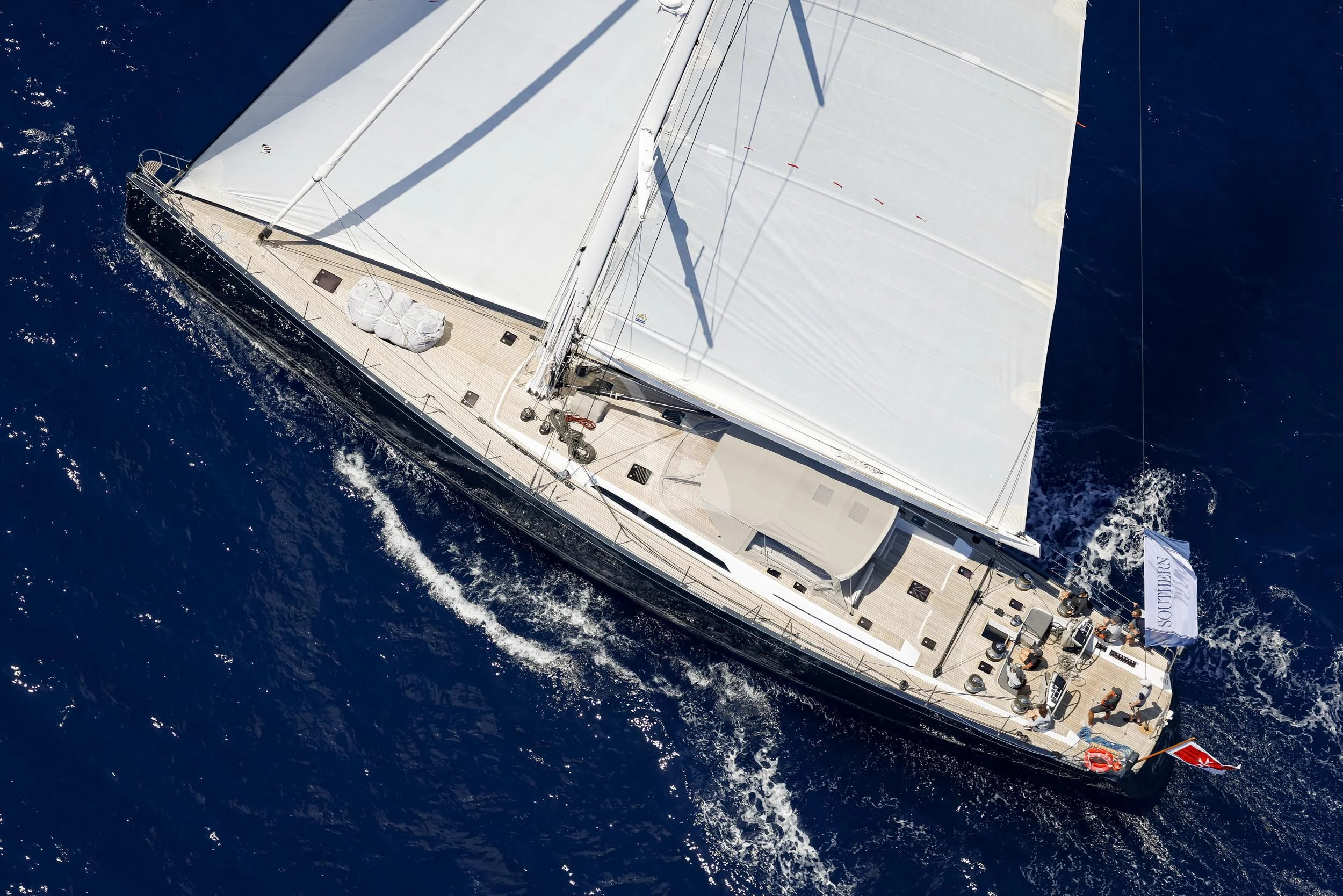 a ship in the water aboard FREEBIRD Yacht for Sale