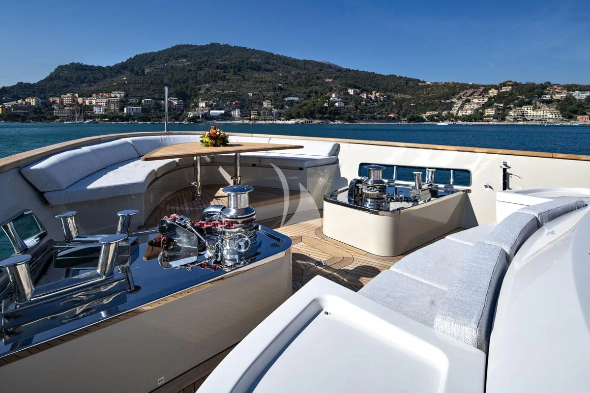 a boat on the water aboard ANYTHING GOES V Yacht for Sale
