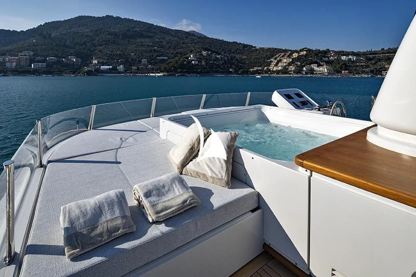 a couple of turtles on a boat aboard ANYTHING GOES V Yacht for Sale