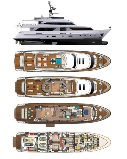 a group of metal objects aboard ANYTHING GOES V Yacht for Sale