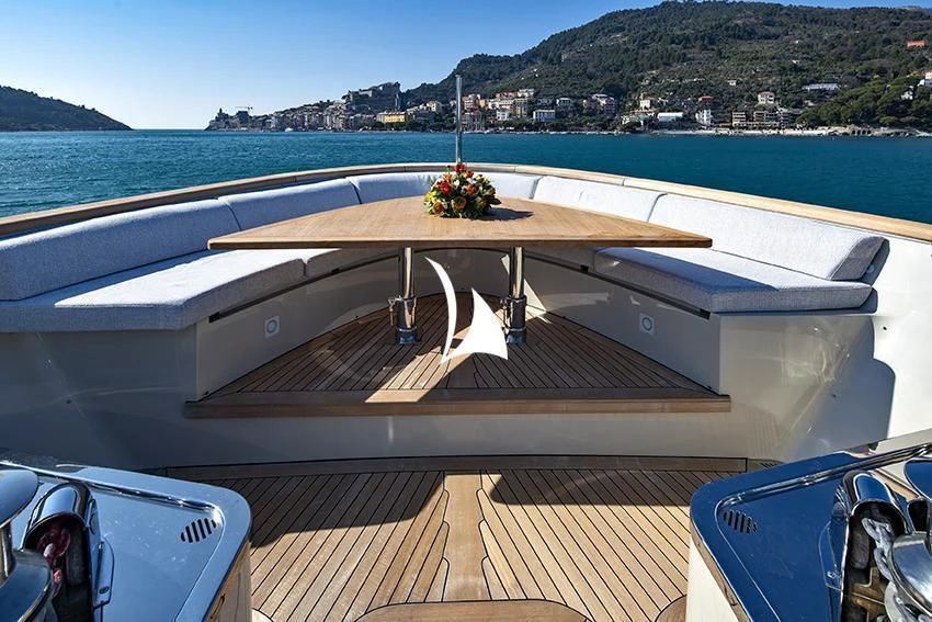 a boat on the water aboard ANYTHING GOES V Yacht for Sale