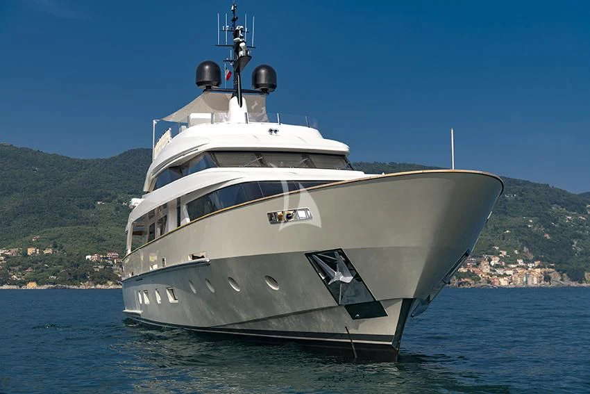 a large ship in the water aboard ANYTHING GOES V Yacht for Sale