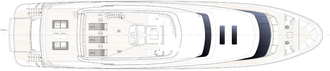 diagram, engineering drawing aboard ANYTHING GOES V Yacht for Sale