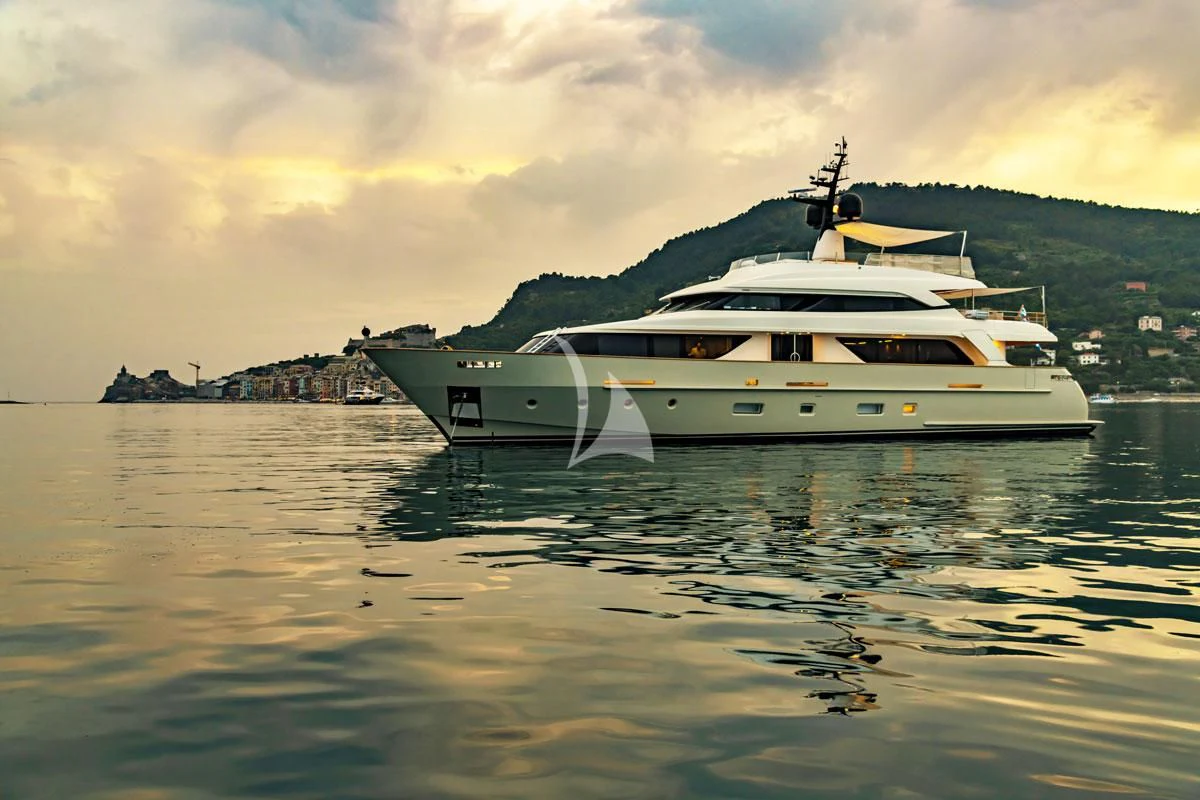 a boat on the water aboard ANYTHING GOES V Yacht for Sale