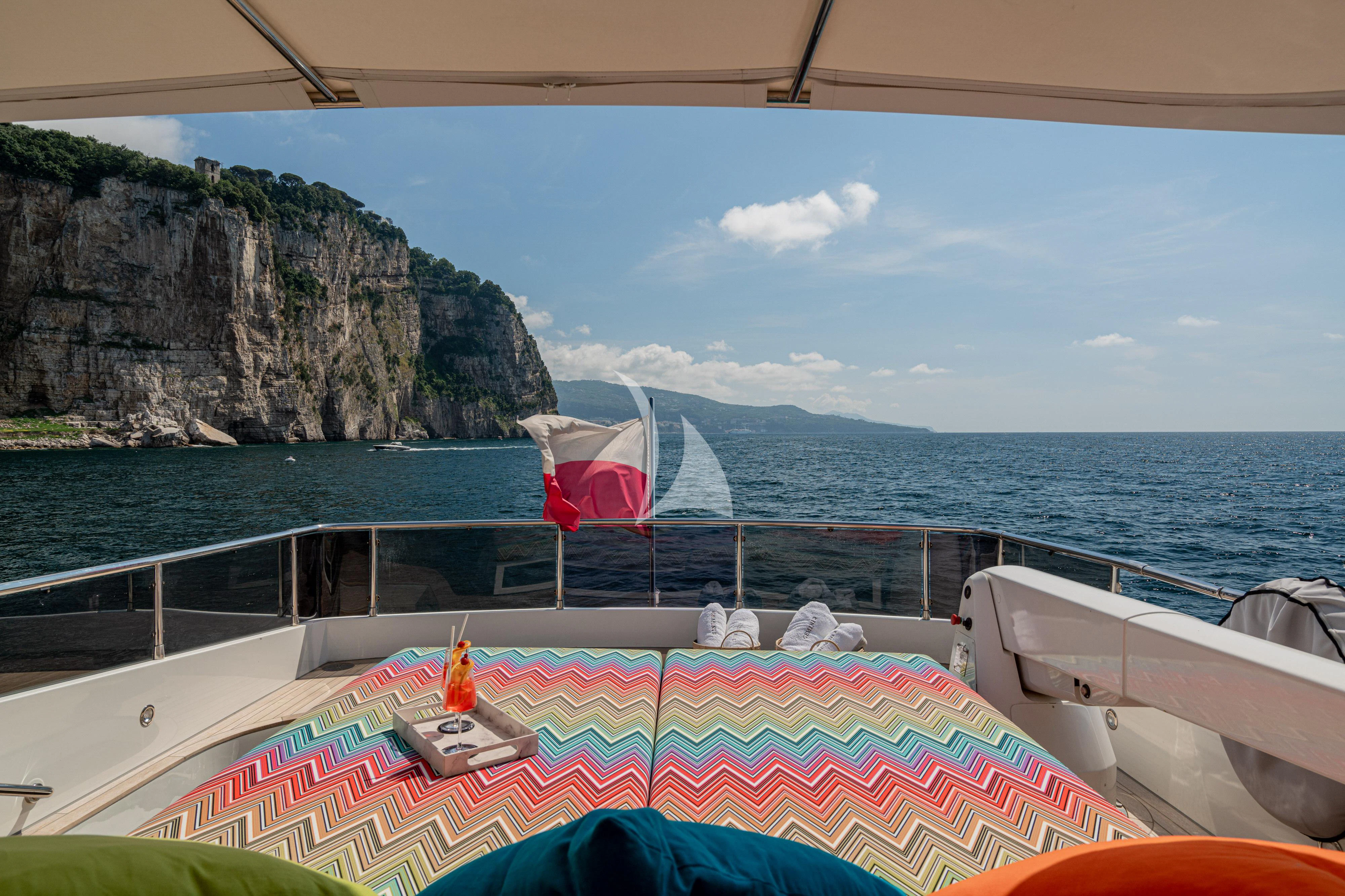 a boat on the water aboard GEMINI 3 Yacht for Charter
