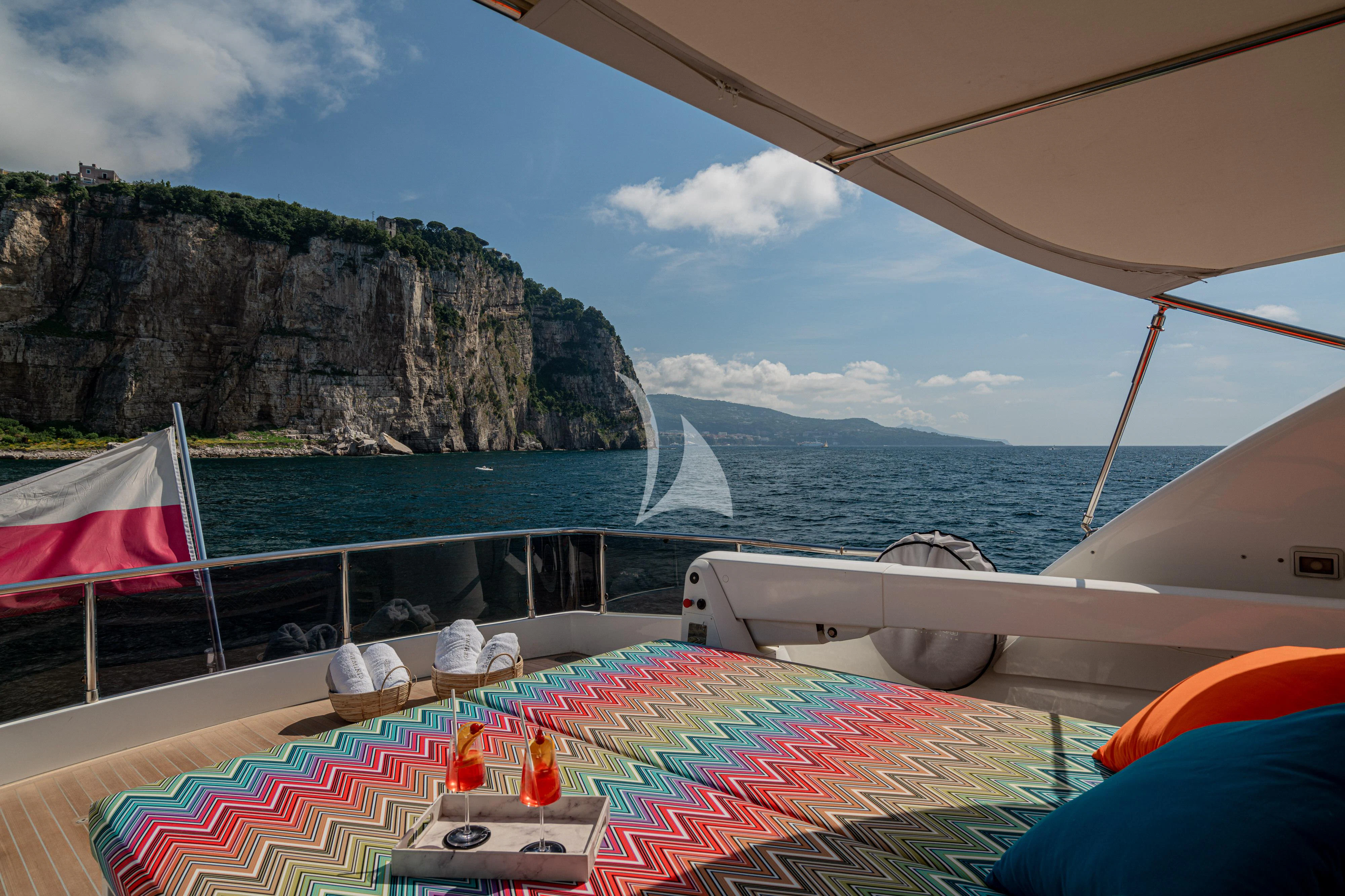 a boat on the water aboard GEMINI 3 Yacht for Charter