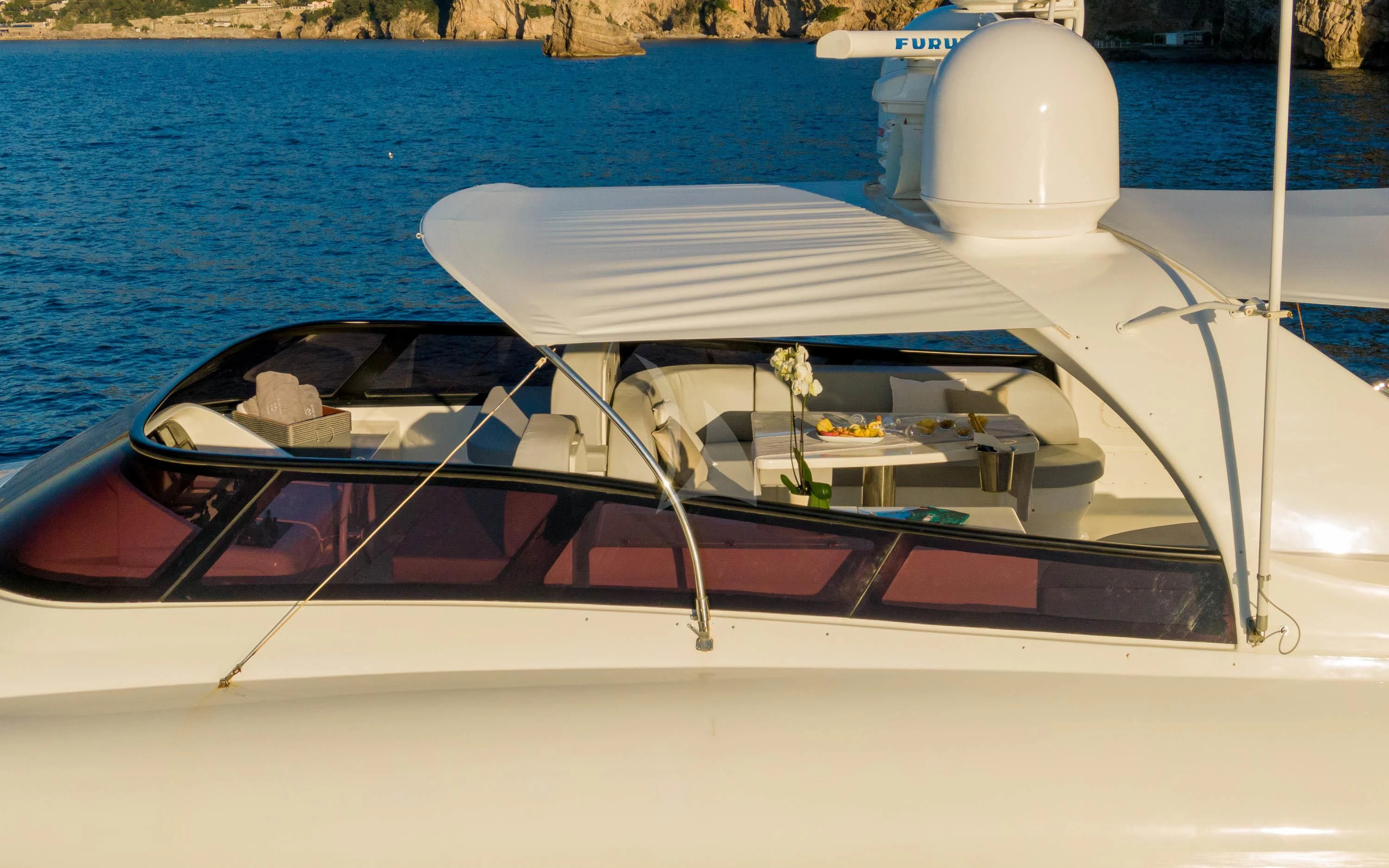 a boat on the water aboard GEMINI 3 Yacht for Charter