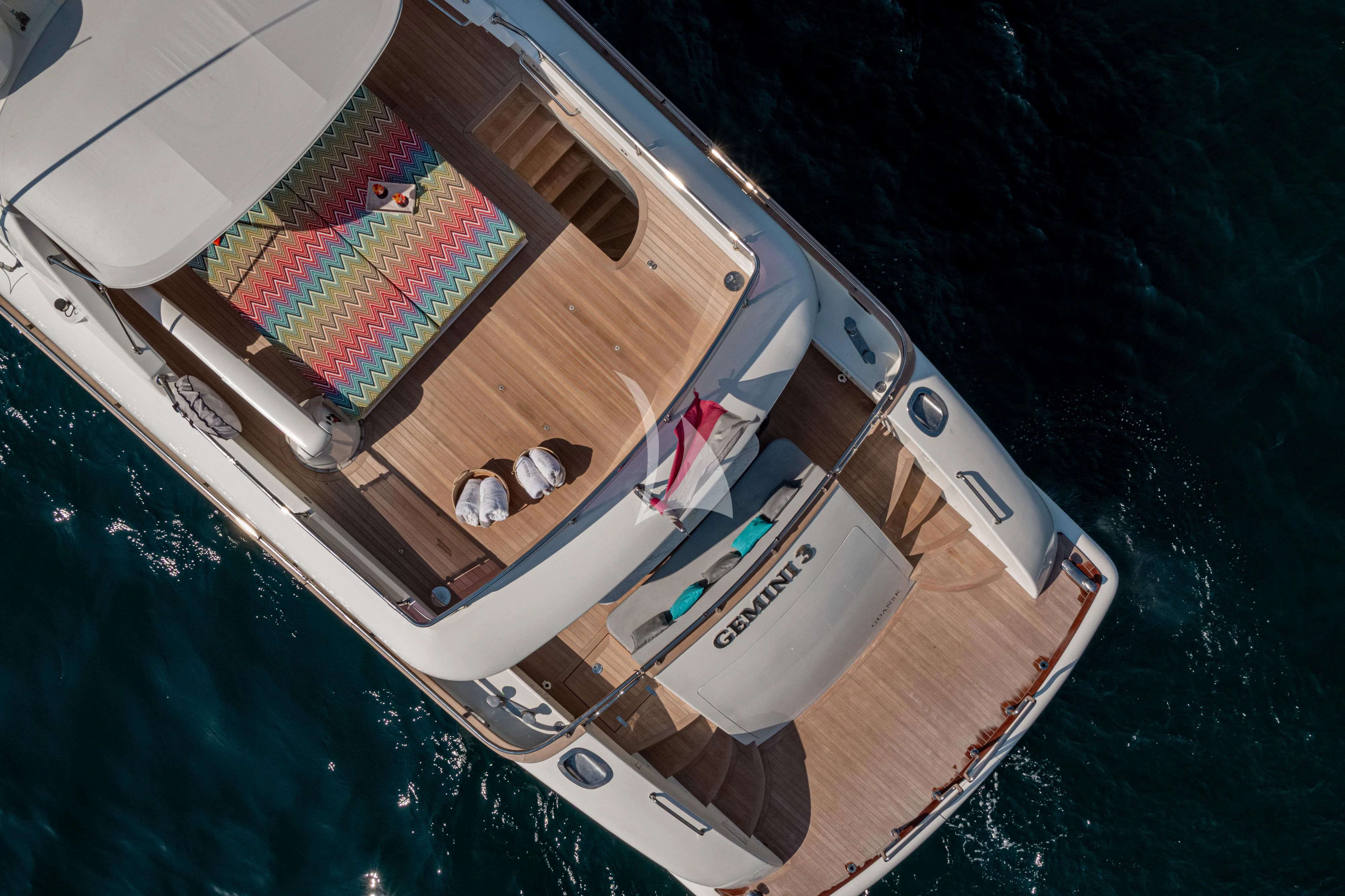 a boat on the water aboard GEMINI 3 Yacht for Charter
