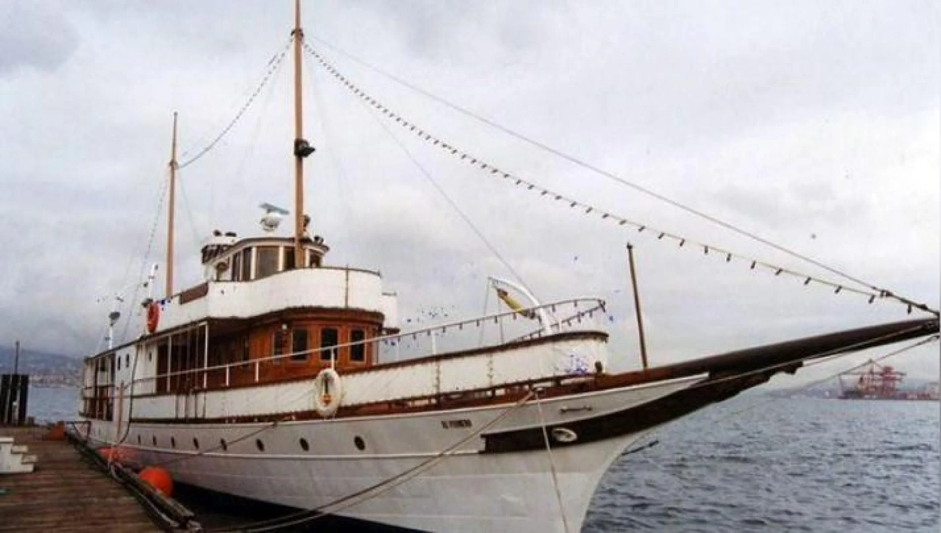 a large white boat aboard EL PRIMERO Yacht for Sale