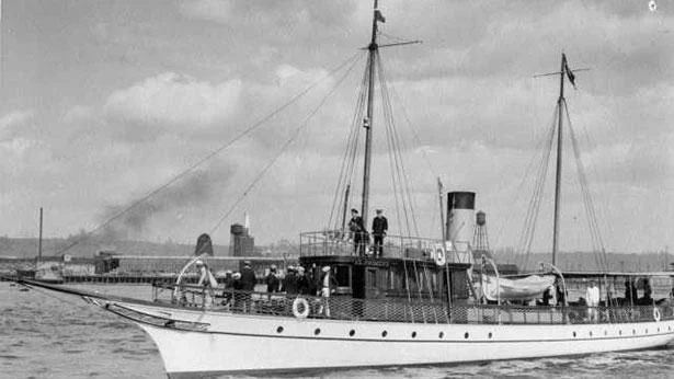 a ship with a sail on the deck aboard EL PRIMERO Yacht for Sale