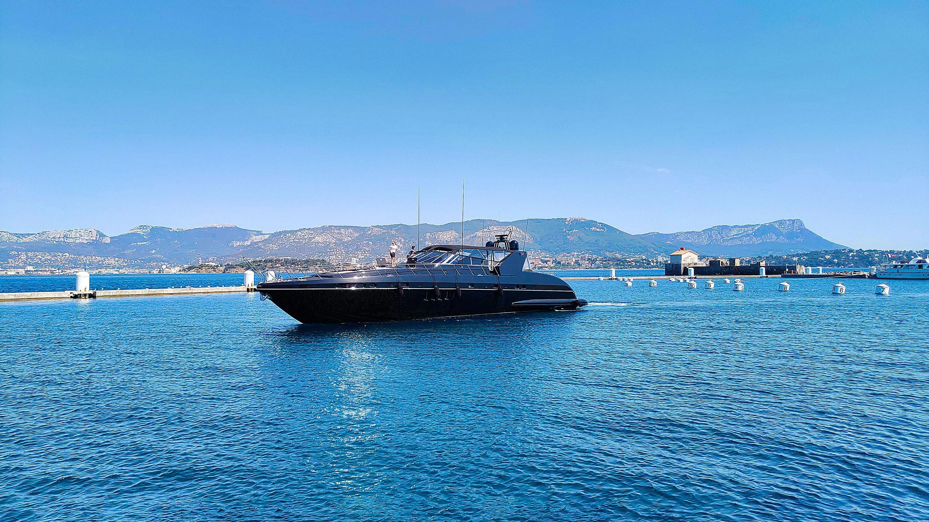 a boat on the water aboard EL PRIMERO Yacht for Sale