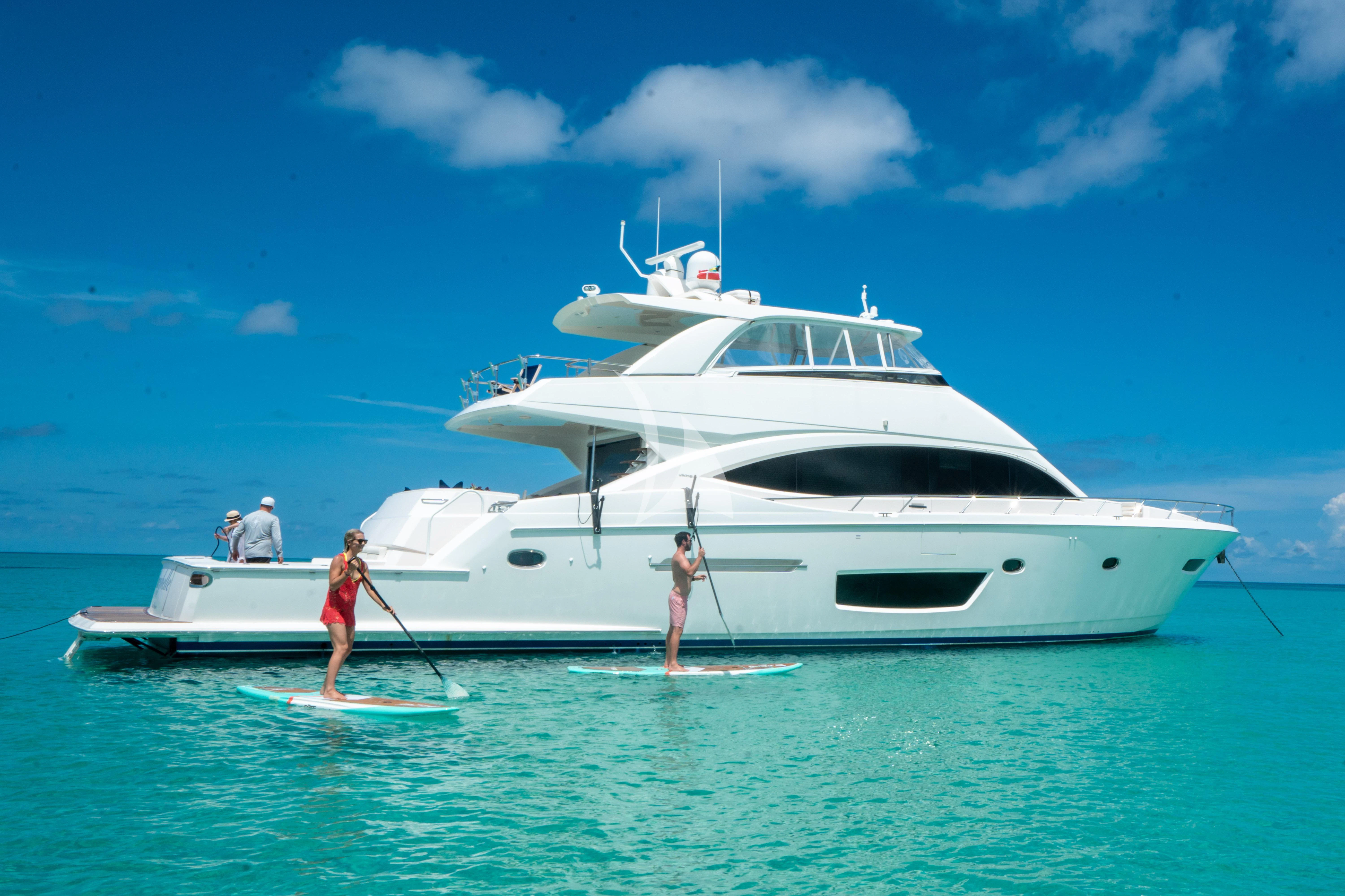 a couple of people on a boat aboard MARYBELLE Yacht for Sale