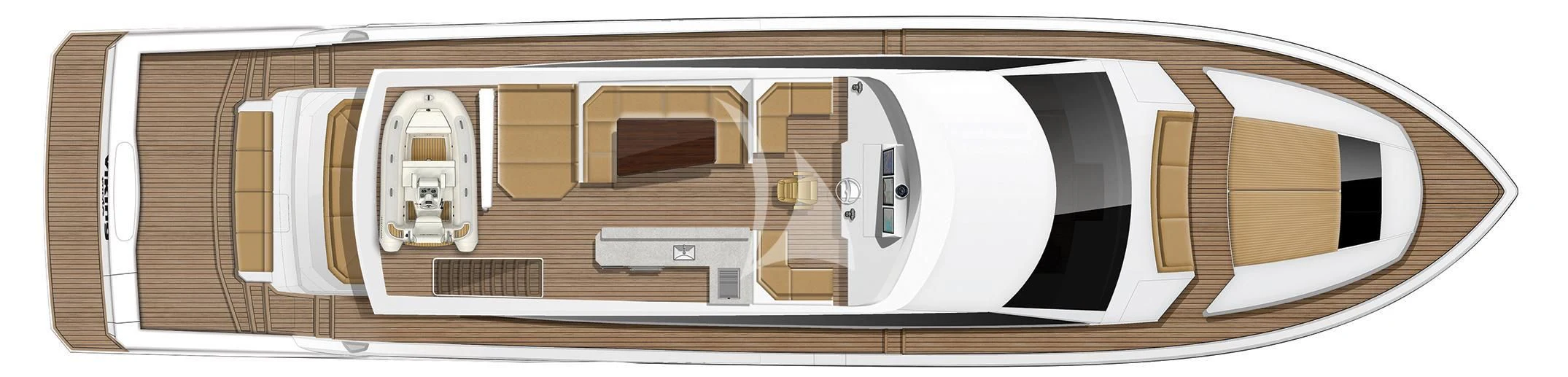 a white building with windows aboard MARYBELLE Yacht for Sale