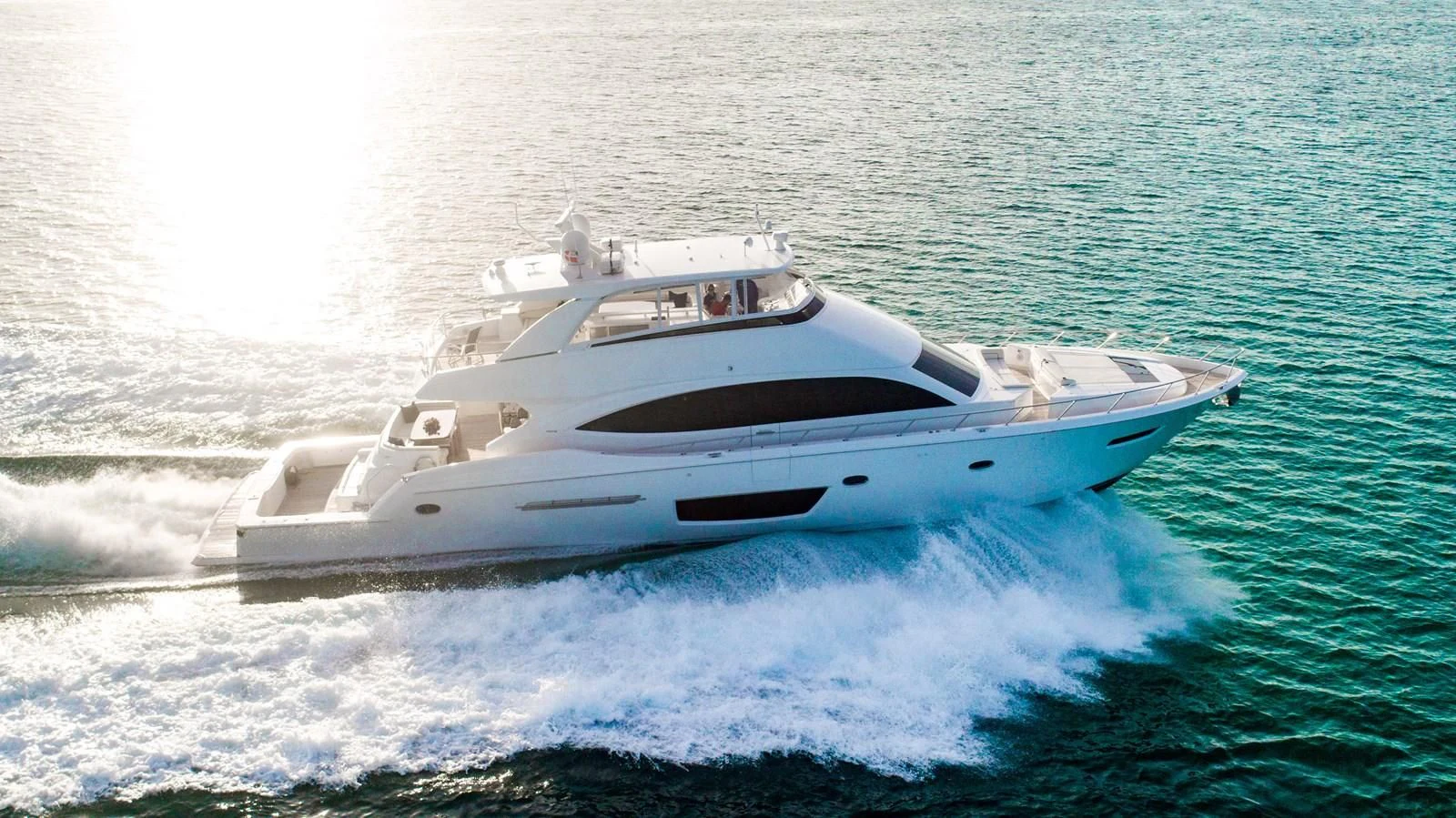 a white yacht on the water aboard MARYBELLE Yacht for Sale