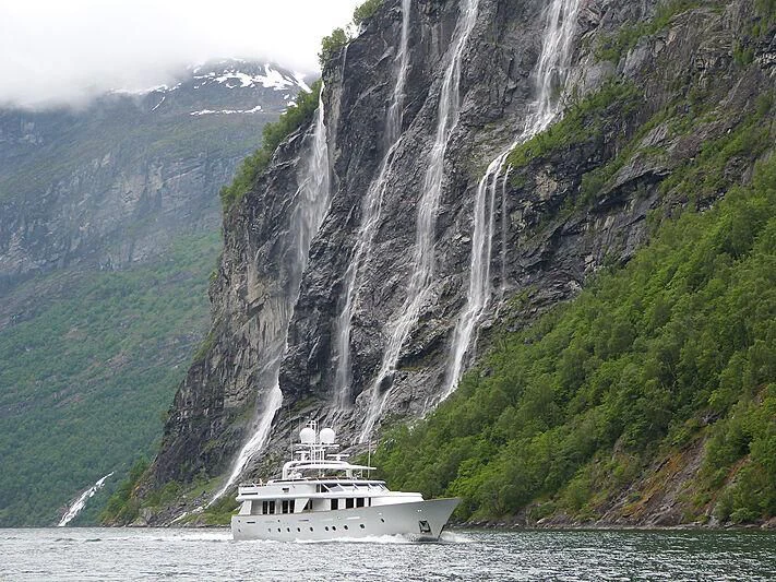 a boat in the water aboard CRISS C Yacht for Sale