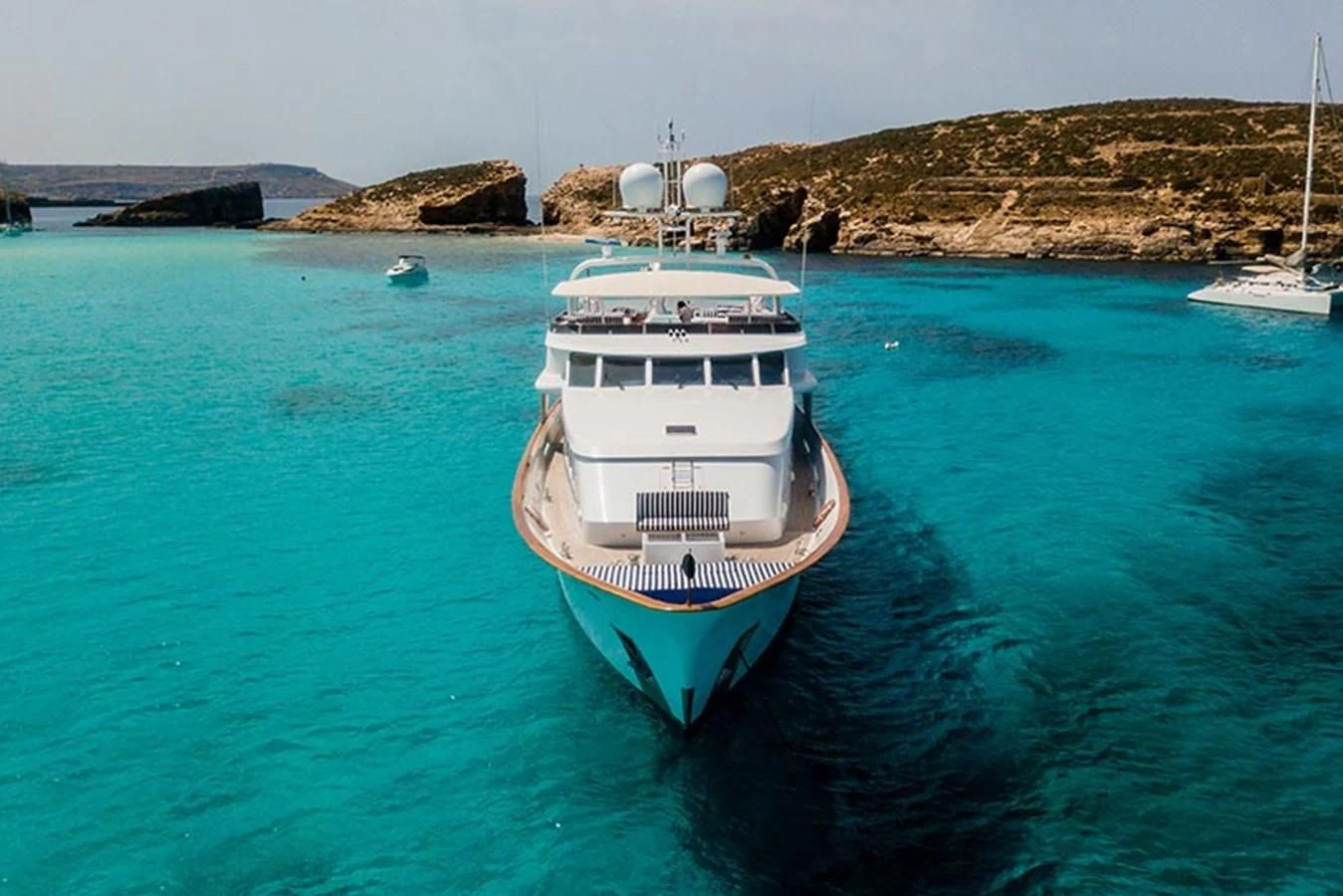 a boat in the water aboard CRISS C Yacht for Sale