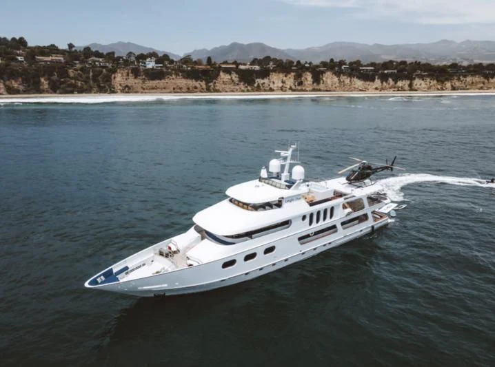 a boat on the water aboard AURORA Yacht for Charter