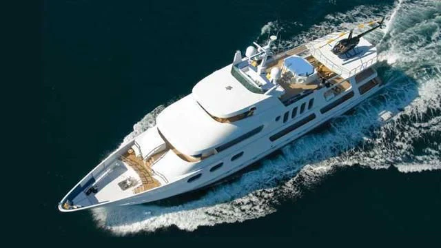 a boat on the water aboard AURORA Yacht for Charter