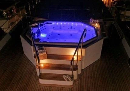 a large metal box with a lid aboard AURORA Yacht for Charter